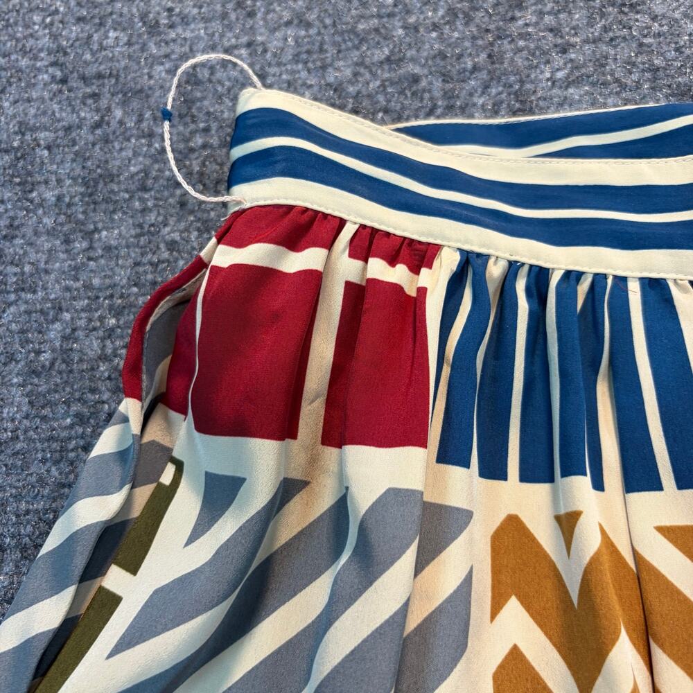 Vtg Liz Claiborne Patchwork Midi Skirt Womens Size 10 Plaid Geometric Print - Picture 9 of 9
